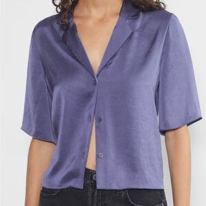 Aritzia Wilfred Beso Satin Shirt